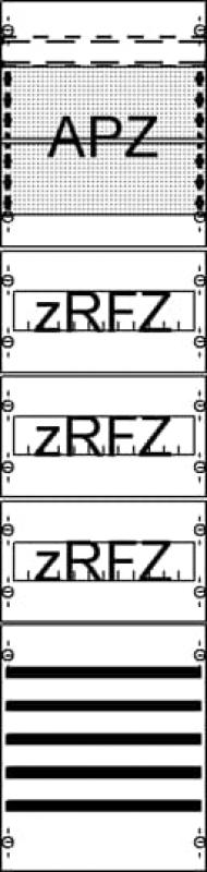 ABB STRIEBEL & JOHN FV17SA2R3 Verteilerfeld mit Sammelschienensystem, Aufputz-Zählerplatz, zRfZ3, 7RE