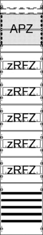 ABB STRIEBEL & JOHN FV19SA2R5 Verteilerfeld mit Sammelschienensystem, Aufputz-Zählerplatz, zRfZ3, 7RE