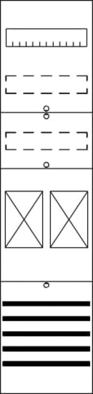 ABB STRIEBEL & JOHN FB17 Zählerfeld ohne Verdrahtung, mit BKE-I, 7RE