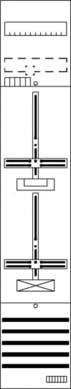 ABB STRIEBEL & JOHN DF19G11 Zählerfeld 9RE 1Z1R, vorverdrahtet mit Zählerkreuz, Netzsystem TN-S 5-polig