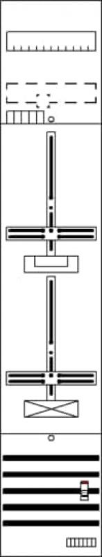 ABB STRIEBEL & JOHN DF19G1B Zählerfeld 9RE 1Z1S, vorverdrahtet mit Zählerkreuz, Netzsystem TN-S 5-polig