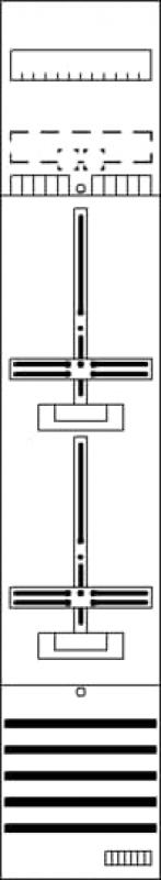 ABB STRIEBEL & JOHN DF19G2 Zählerfeld 9RE 2Z, vorverdrahtet mit Zählerkreuz, Netzsystem TN-S 5-polig