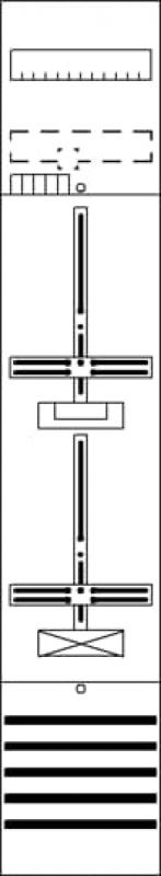 ABB STRIEBEL & JOHN DF19C11 Zählerfeld 9RE 1Z1R, vorverdrahtet mit Zählerkreuz, Netzsystem TN-S 5-polig