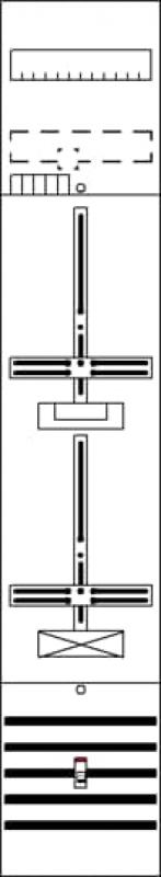 ABB STRIEBEL & JOHN DF19C1A Zählerfeld 9RE Z1S, vorverdrahtet mit Zählerkreuz, Netzsystem TN-S 5-polig