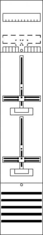 ABB STRIEBEL & JOHN DF19C2 Zählerfeld 9RE 2Z, vorverdrahtet mit Zählerkreuz, Netzsystem TN-S 5-polig