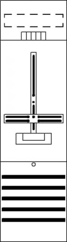 ABB STRIEBEL & JOHN DF16A1 Zählerfeld 6RE 1Z, vorverdrahtet mit Zählerkreuz, Netzsystem TN-S 5-polig