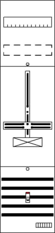 ABB STRIEBEL & JOHN DF17AA Zählerfeld 7RE 1S, vorverdrahtet mit Zählerkreuz, Netzsystem TN-S 5-polig