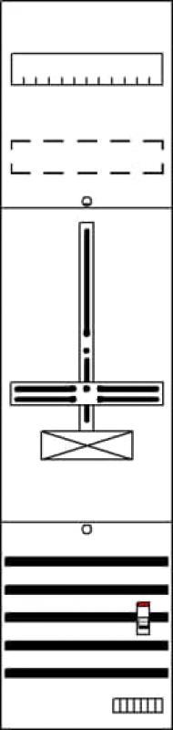 ABB STRIEBEL & JOHN DF17AB Zählerfeld 7RE 1S, vorverdrahtet mit Zählerkreuz, Netzsystem TN-S 5-polig
