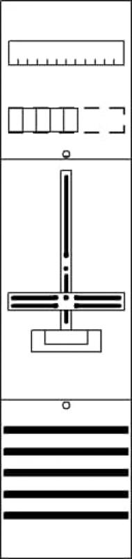 ABB STRIEBEL & JOHN DF17A1XC Zählerfeld 7RE 1Z 25Q, vorverdrahtet mit Zählerkreuz 25mm² Netzsystem TN-S 5-polig