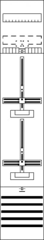 ABB STRIEBEL & JOHN DF19A2XS Zählerfeld 9RE 2Cu, vorverdrahtet mit Zählerkreuz, Netzsystem TN-S 5-polig