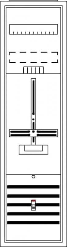 ABB STRIEBEL & JOHN DA17BA Komplettschrank, Aufputz, Dreipunkt, A17 1Z, Schutzklasse II, Schutzart IP31