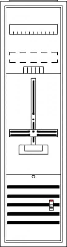 ABB STRIEBEL & JOHN DA17GA Komplettschrank, Aufputz, Dreipunkt, A17 1Z, Schutzklasse II, Schutzart IP31