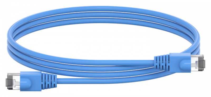 ABB STRIEBEL & JOHN ZLPBL150 Patchleitung RJ45, mit Stecker, blau, Länge: 1500mm, 6kV