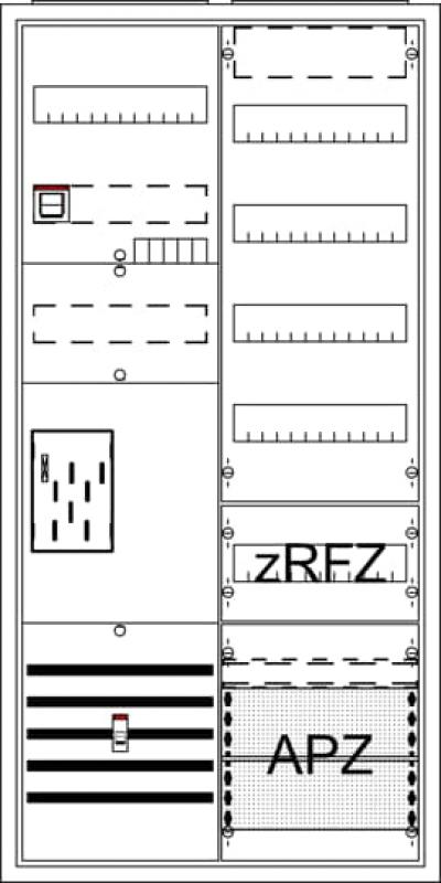 ABB STRIEBEL & JOHN BA27BBE Komplettschrank, BKE-I, A27 1Z1V4A2z 16Q, Schutzklasse II, Schutzart IP31