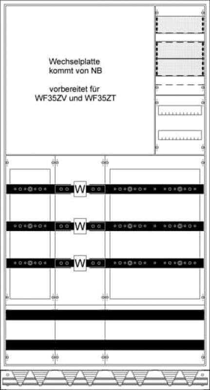 ABB STRIEBEL & JOHN WX42K2L MuW Schrank kpl. TX412S, Bemessungsstrom In 585 A
