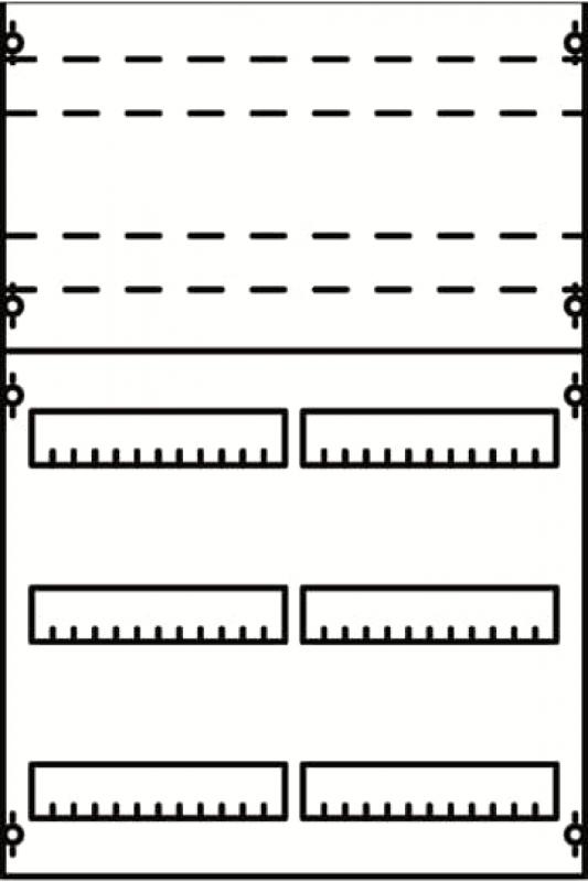 ABB STRIEBEL & JOHN 2V1K-150 Verteilerfeld, 5RE/2FB, BH1, Modul montiert auf EDF-Profil
