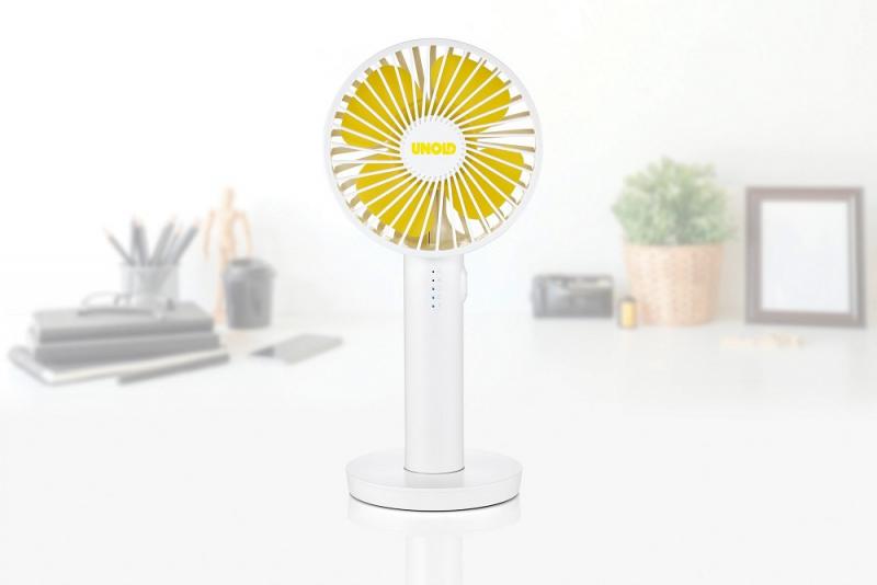 UNOLD 86620 Breezy II Handventilator weiß/gelb