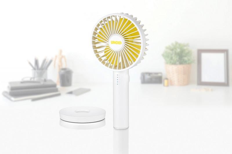 UNOLD 86620 Breezy II Handventilator weiß/gelb