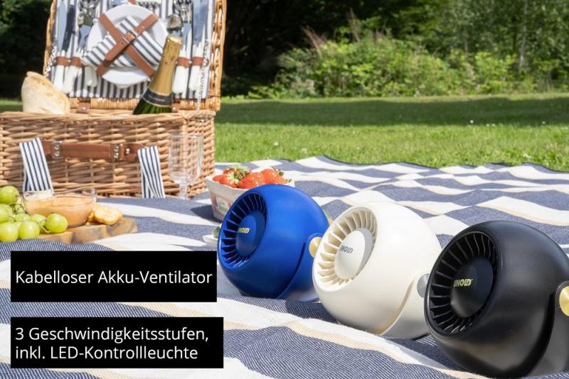 UNOLD Breezy Bowl Akku-Ventilator schwarz