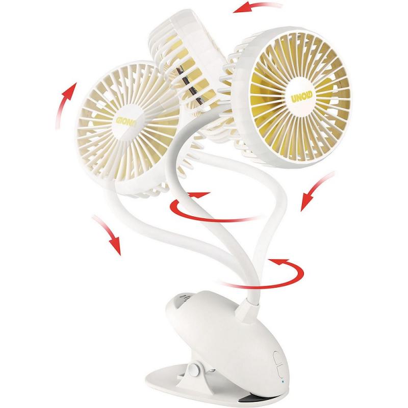 UNOLD Breezy Clipp 86680 Tischventilator weiß/gelb