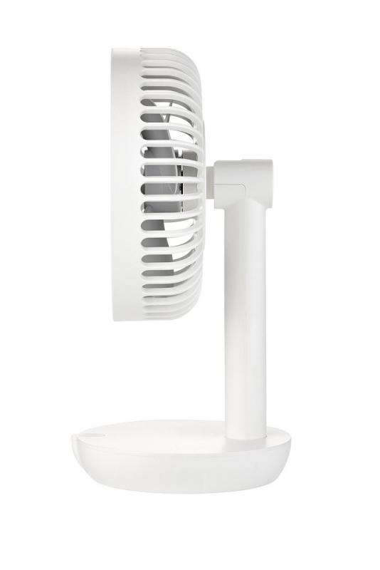 UNOLD 86710 Breezy 2-in-1 Akku-Tischventilator weiß/grau