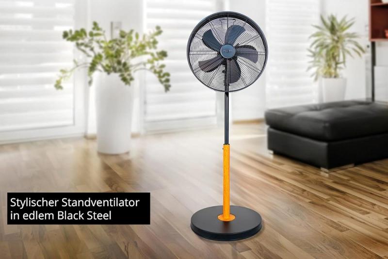 UNOLD 86725 Standventilator Black Steel schwarz