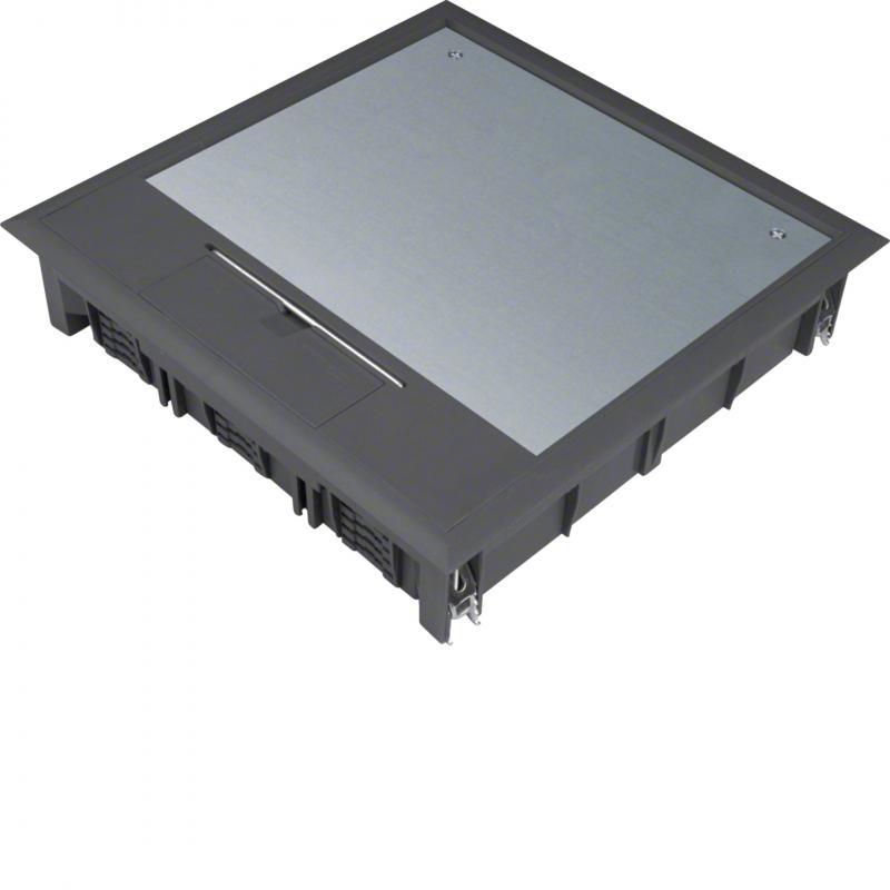 Hager Versorgungseinheit Q12 244x244 mm für 5 mm Bodenbelag aus Polyamid tiefsch