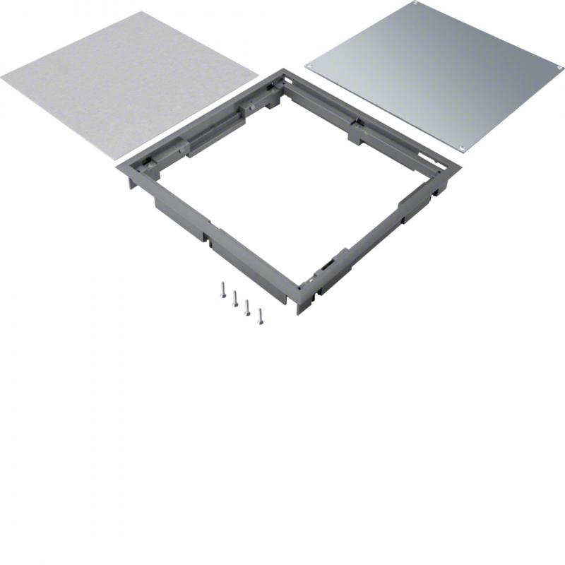 Hager Blinddeckel Q08 294x294 12mm Belag egrau