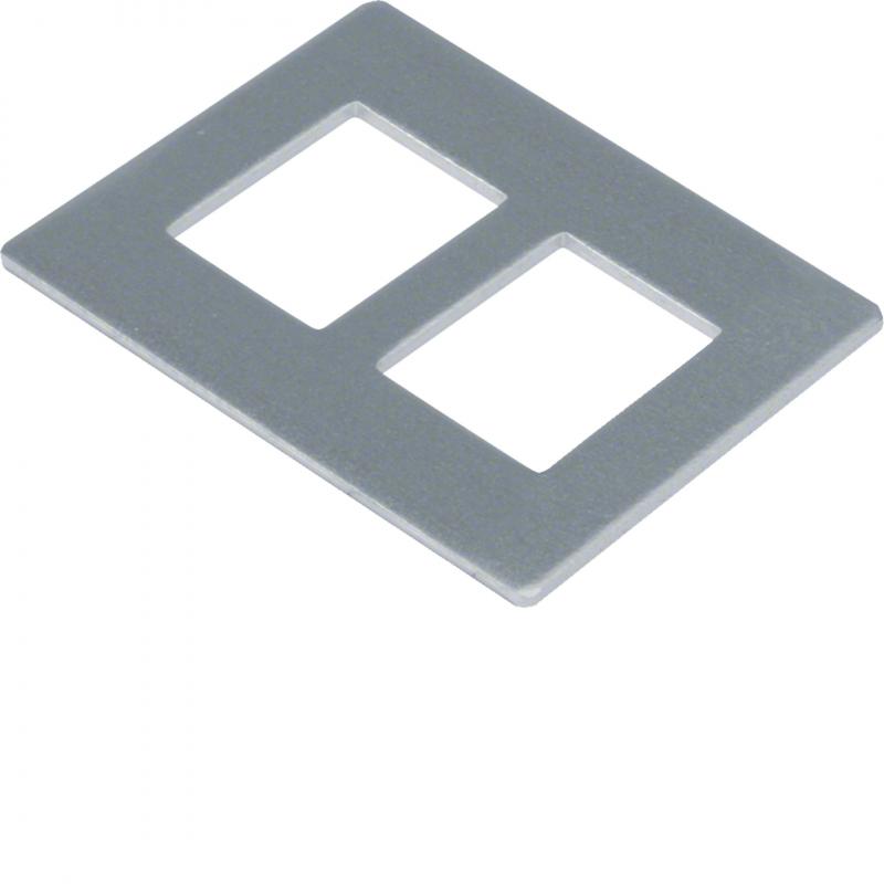Hager Montageplatte GTVD2/3 2xRJ45 20,1x14,8