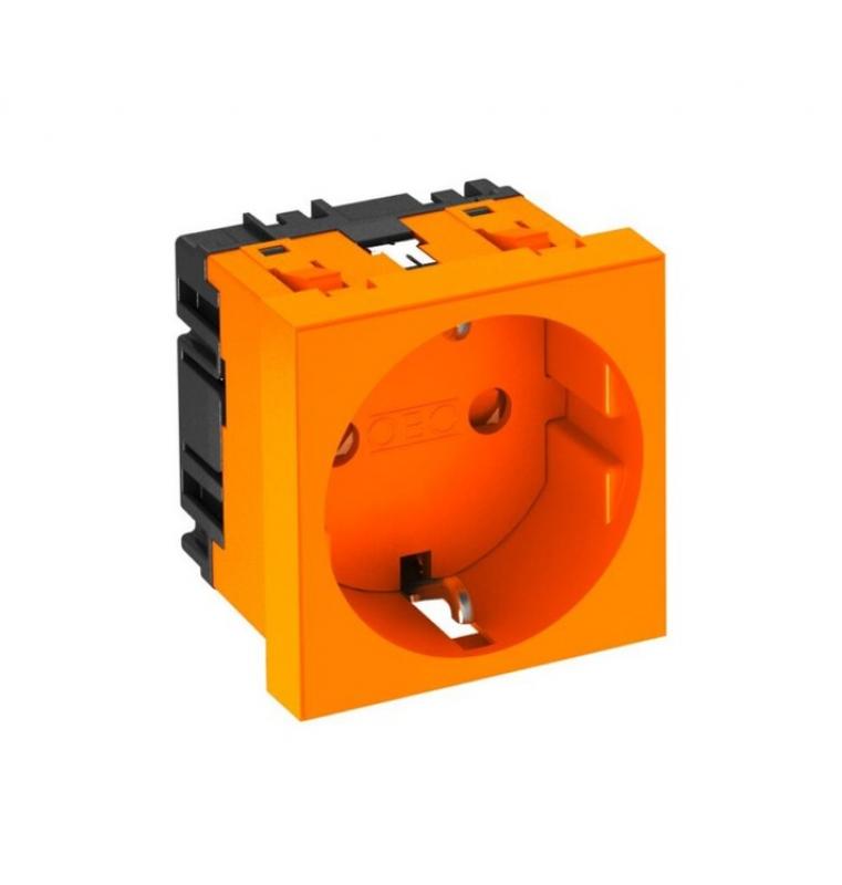 OBO Bettermann 6120010 STD-D0 ROR1 Steckdose 0° 1fach Schutzkontakt reinorange RAL 2004 16A 250V