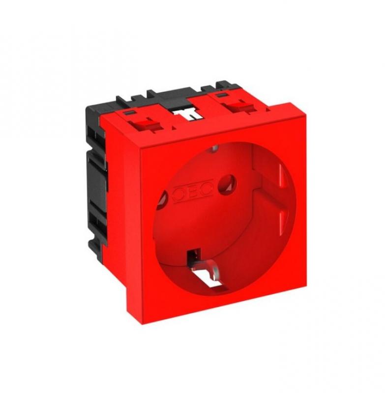 OBO Bettermann 6120014 STD-D0 SRO1 Steckdose 0° 1fach Schutzkontakt signalrot RAL 3001 16A 250V