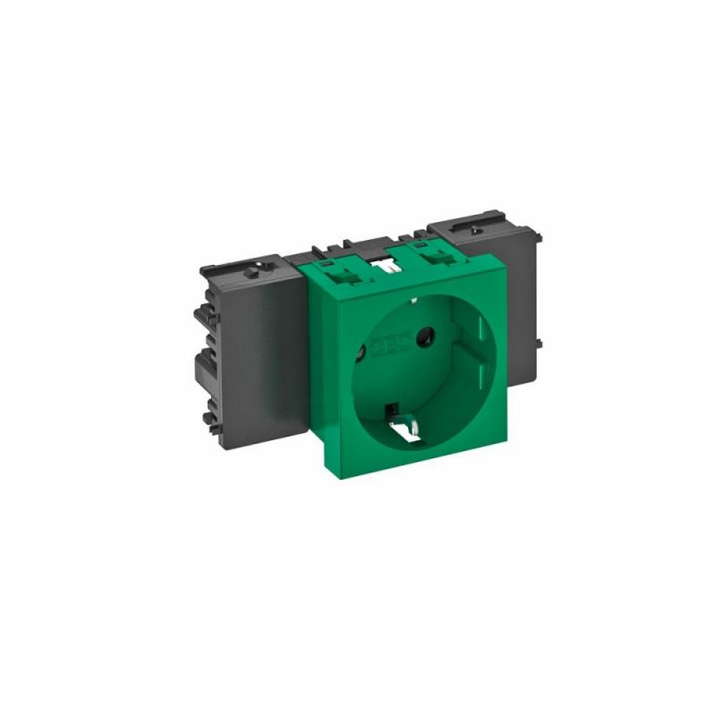 OBO Bettermann 6120346 STD-D0C MZGN1 Steckdose Connect 45 1fach Schutzkontakt minzgrün RAL 6029 16A 250V