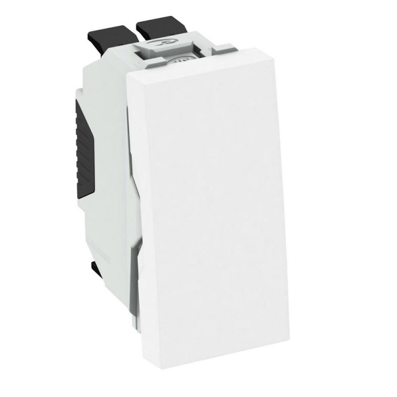 OBO Bettermann 6120960 TA-WB RW0.5 Wechseltaster 1/2 Modul 45 reinweiß RAL 9010 10A 250V