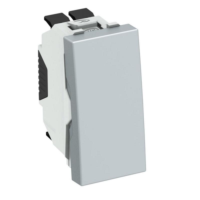 OBO Bettermann 6120964 TA-WB AL0.5 Wechseltaster 1/2 Modul 45 Alu 10A 250V