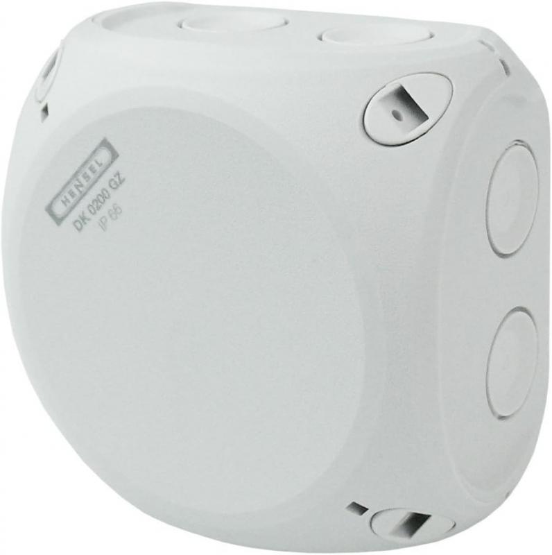 Hensel Kabelabzweigkasten DK 0200 G 93x93x62 mm IP66 grau ohne Klemmen