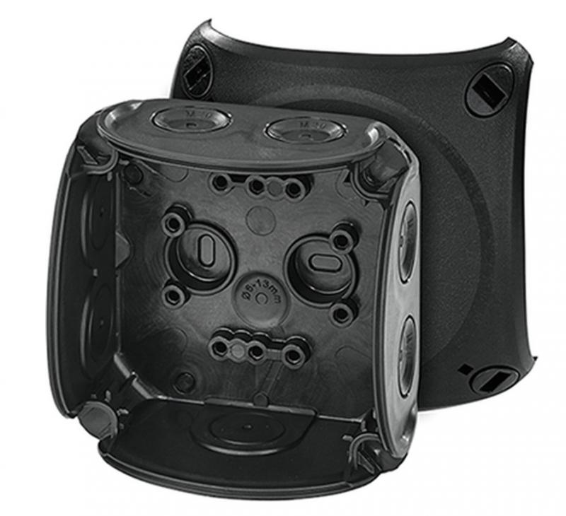 Hensel Kabelabzweigkasten DK 0200 B 93x93x62 mm IP66 schwarz ohne Klemmen