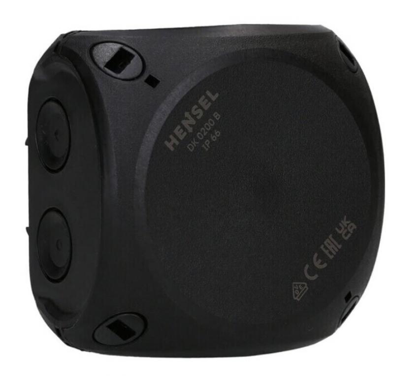 Hensel Kabelabzweigkasten DK 0200 B 93x93x62 mm IP66 schwarz ohne Klemmen