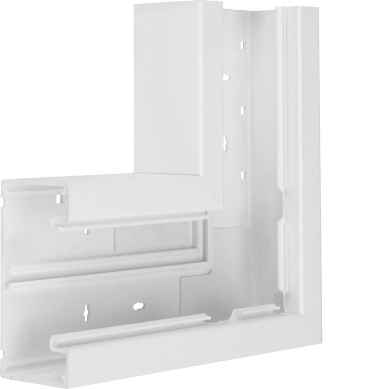 Hager Flachwinkel aus Grundprofil zu BR 68x130 mm Oberteil 80 mm in verkehrsweiß