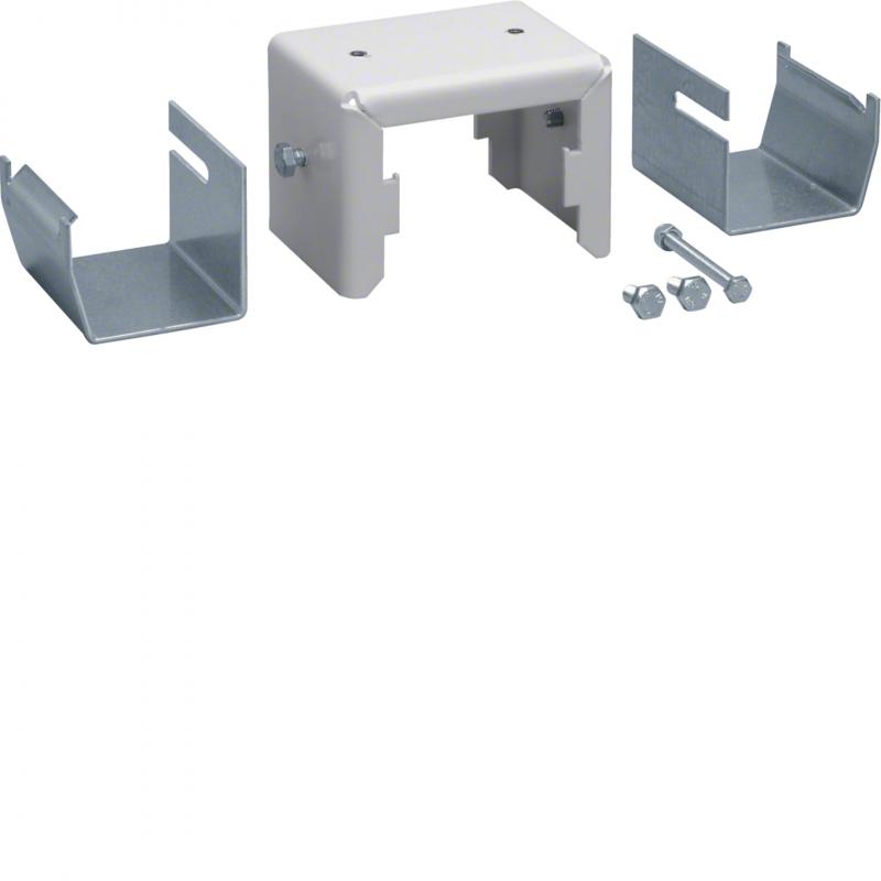 Hager Halter Set Stahl DABA 50x80mm vweiß