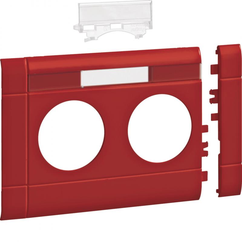 Hager Blende 2-fach STD BRH 100mm beschr rot