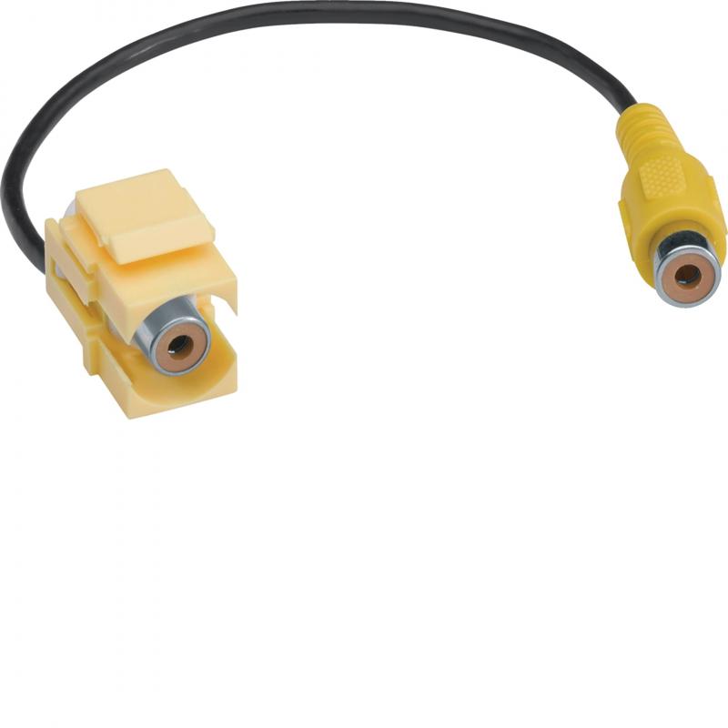 Hager Keystone Einsatz RCA Bu-Bu 0.2m gelb