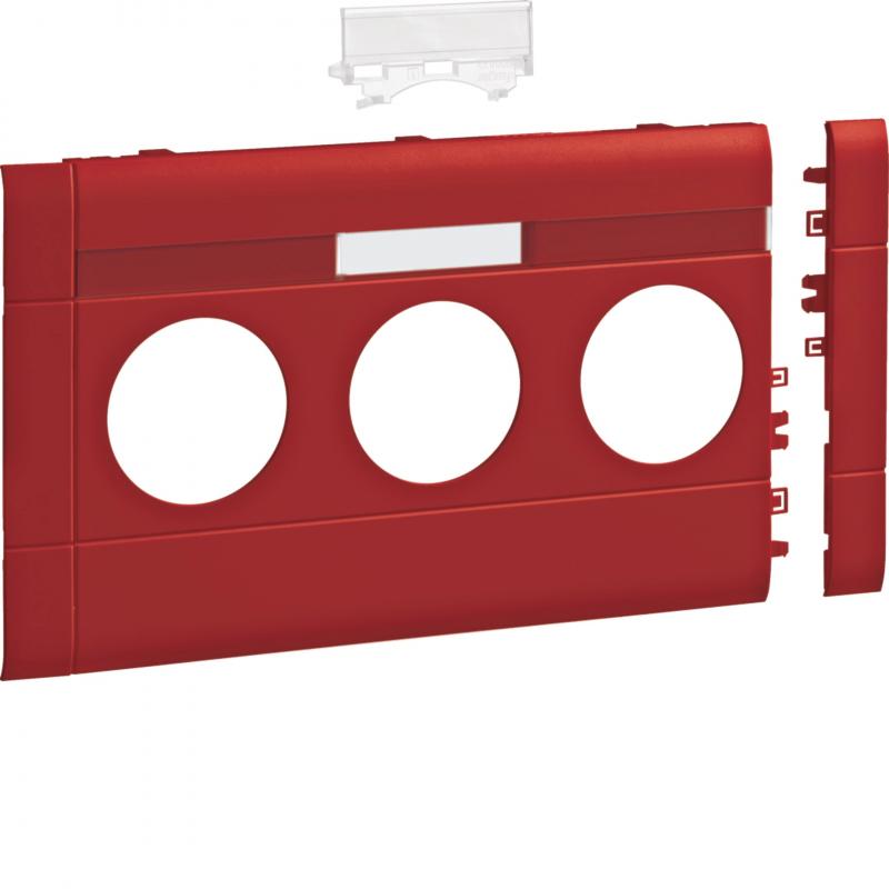Hager Blende 3-fach STD BR 120mm beschr rot