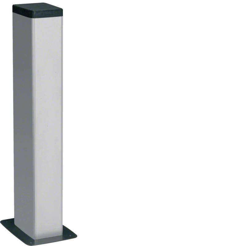 Hager Bodenanschlusssäule 2-seitig frontrastender Einbau Alu DAP Länge 0,65m elo