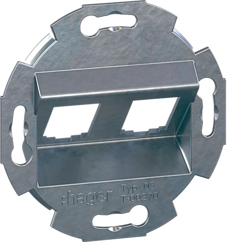 Hager Montagerahmen für 2 RJ45 Module Typ 03