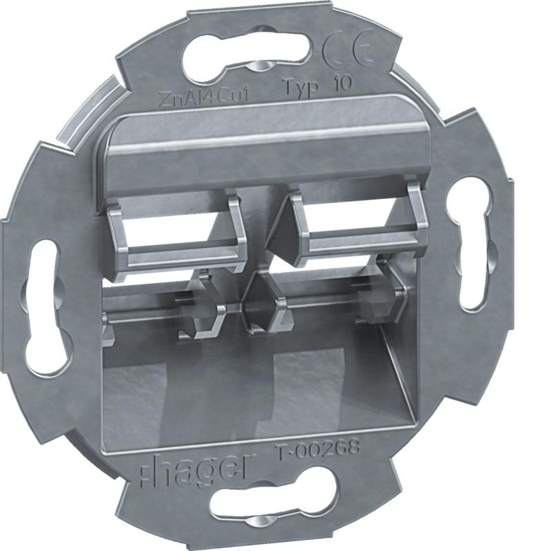 Hager Montagerahmen für 2 RJ45 Module Typ 10