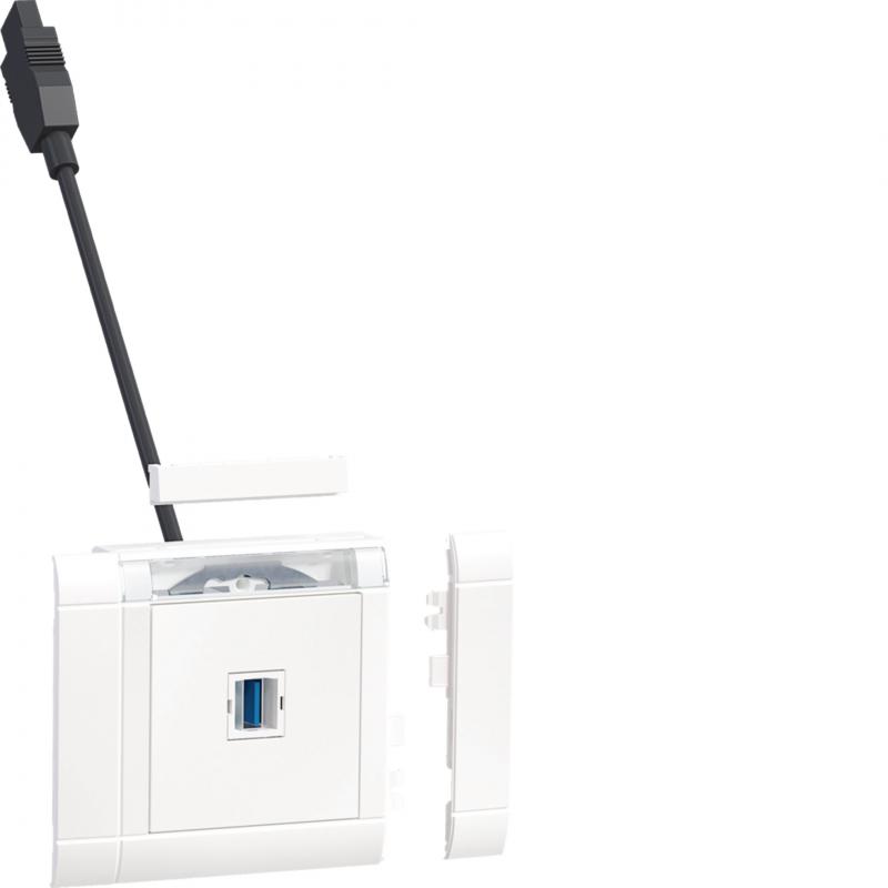 Hager Anschlussset USB3 Typ A front vw