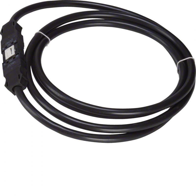 Hager Verbindungsleitung Winsta, 3x2.5mm², Länge 2.5m, PVC, Eca, schwarz