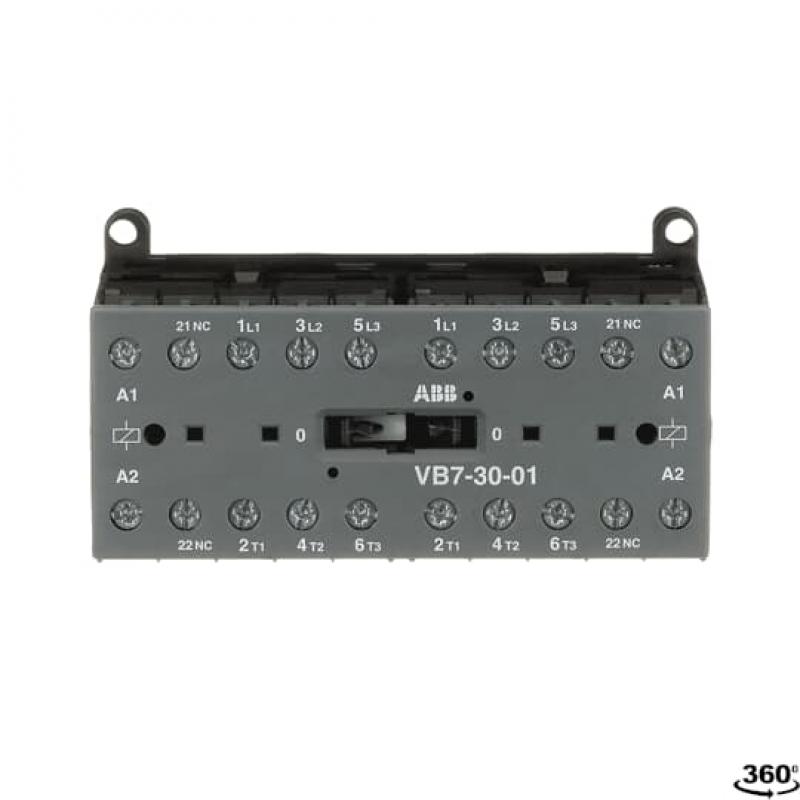 ABB VB7-30-01-01 Wendeschütz, 24 V 40-450 Hz