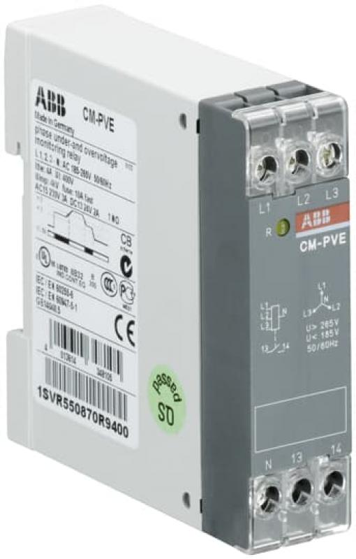 ABB CM-PVE Phasenüberwachungsrelais 1S, L1,2,3-N=185-265VAC