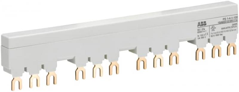 ABB PS1-4-1-100 3-Phasen-Sammelschiene für 4 MS116 / MS132 mit 1 HK/SK, Ie=100A